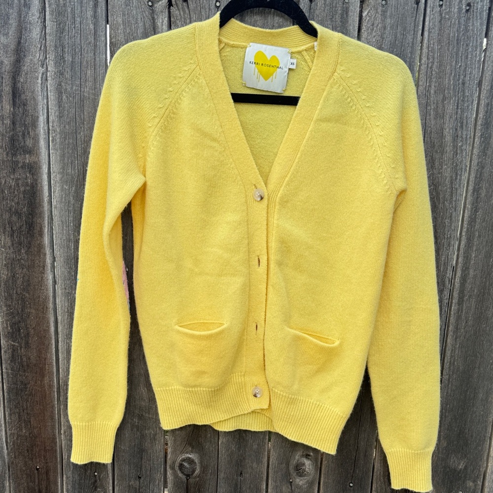 Kerri Rosenthal Sunny Yellow Cardigan